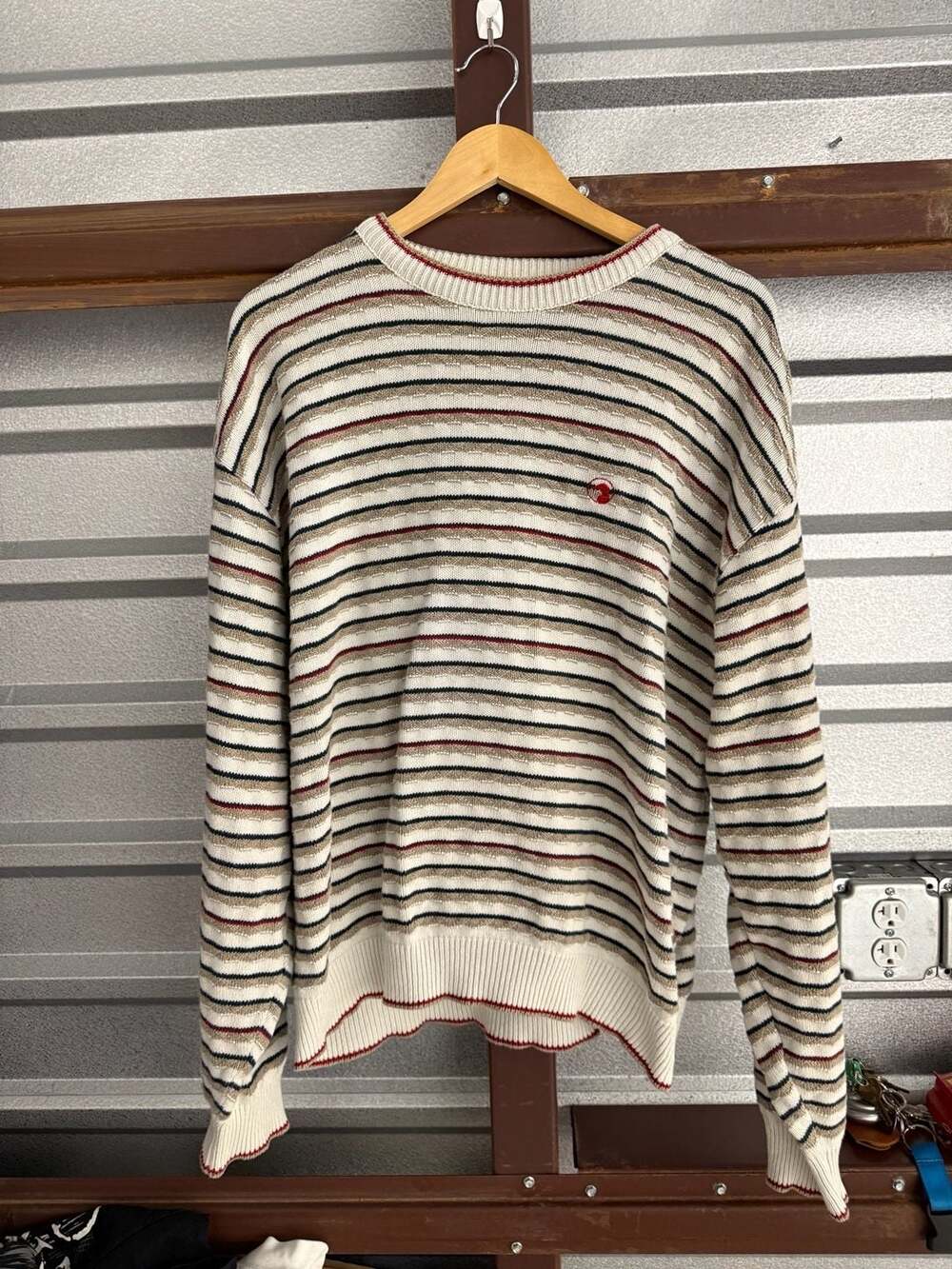 Vintage Duck Head Striped Knit Crewneck Sweater